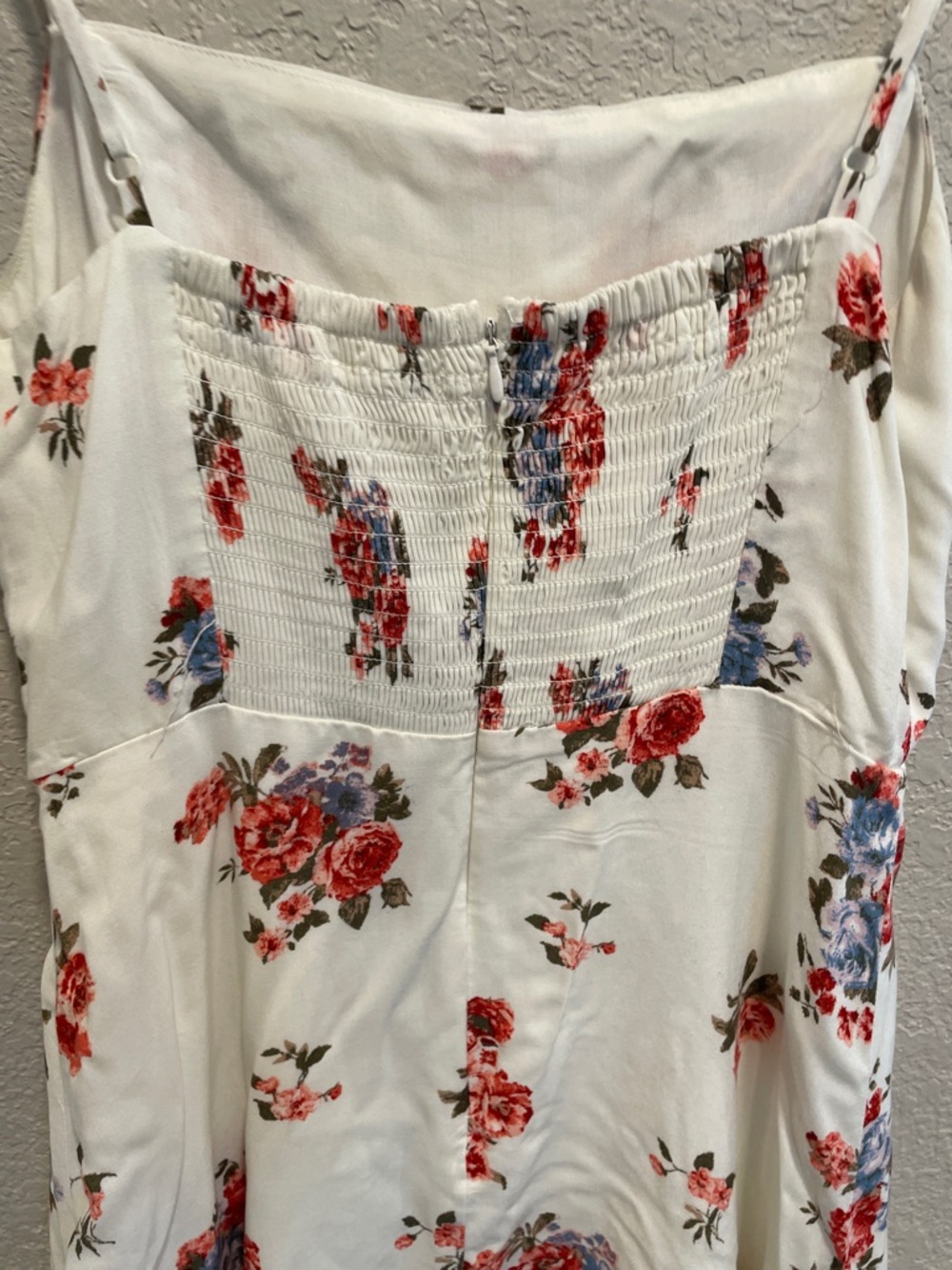 H&M Floral Mini Dress Size M White Fit & Flare Sundress Cottagecore - Picture 6 of 7
